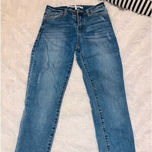 Celebrity pink curvy skinny jeans